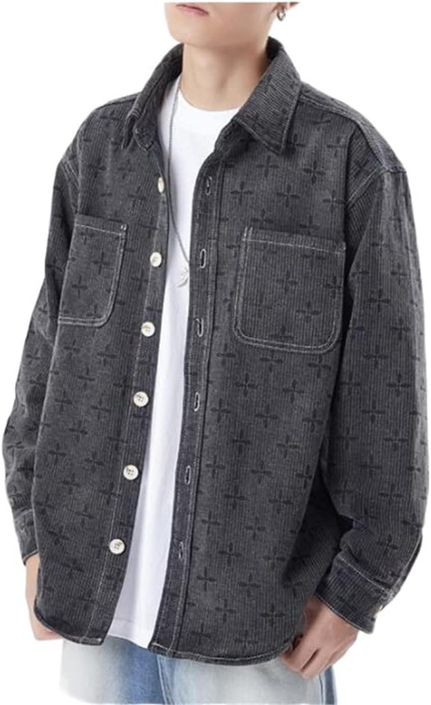 Denim Jacket Men's Ruffian Handsome Trend Spring And Autumn Striped Early(3XL code)