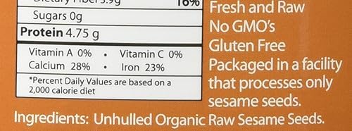 Miniatura 10 de Kevala Semillas de sésamo crudas orgánicas 4lbs (BLANCO)
