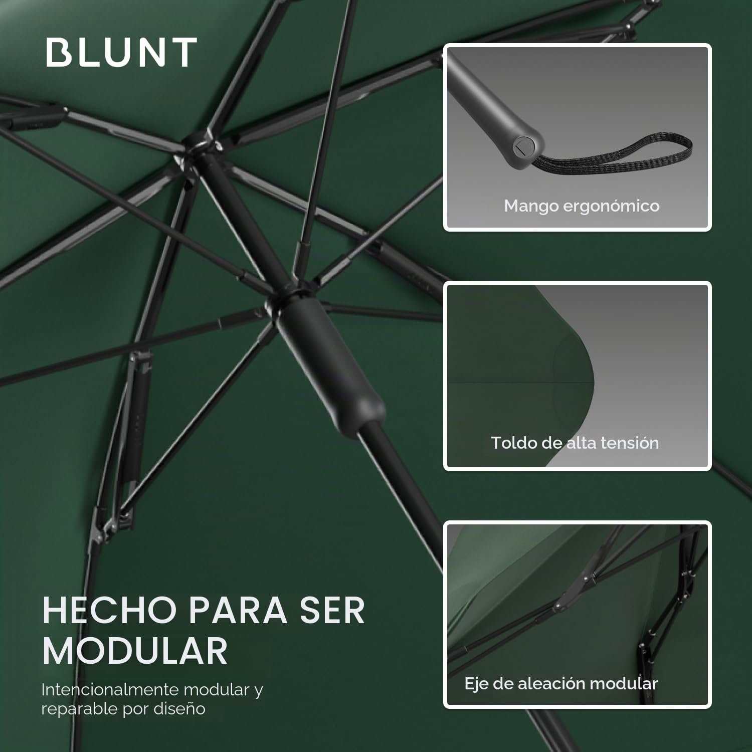 Blunt Metro Travel Umbrella 38” – Waterproof & Wind Resistant Radial Tensioning System – Strong & Compact & Light – Built to Last – Easy to Use [Perfect for Travel]