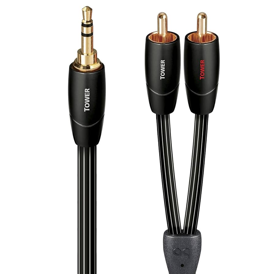 AudioQuest 0,6 m Tower 3,5 mm – 2 x kabel audio RCA 0,6 m 3