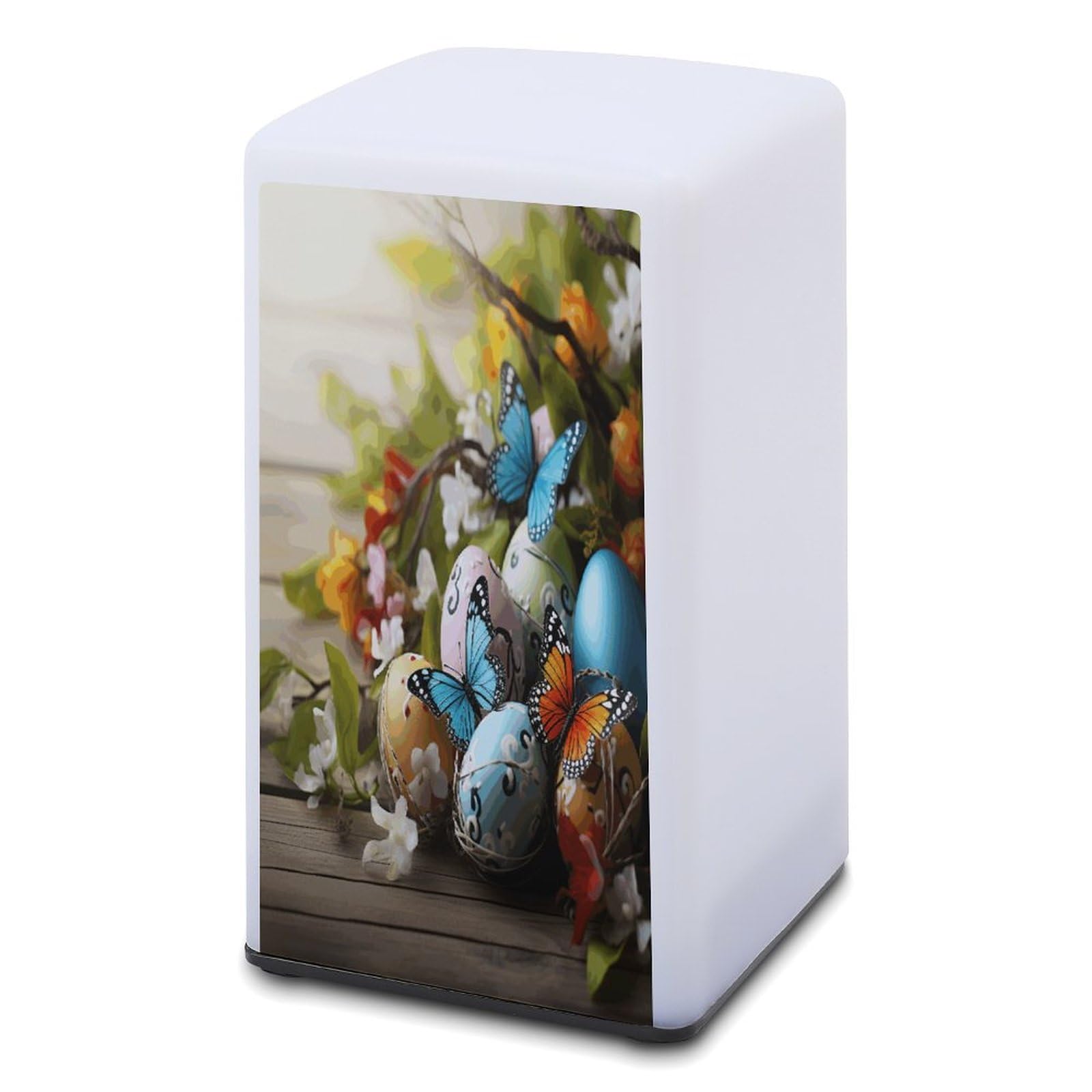 JTREHY Small Easter Eggs with Butterfly Table Lamps for Bedroom Minimalist Nightstand Lamp Water-Resistant Eye-Caring Table Lamp Modern Bedside Table Lamps for Living Room Bedroom Office