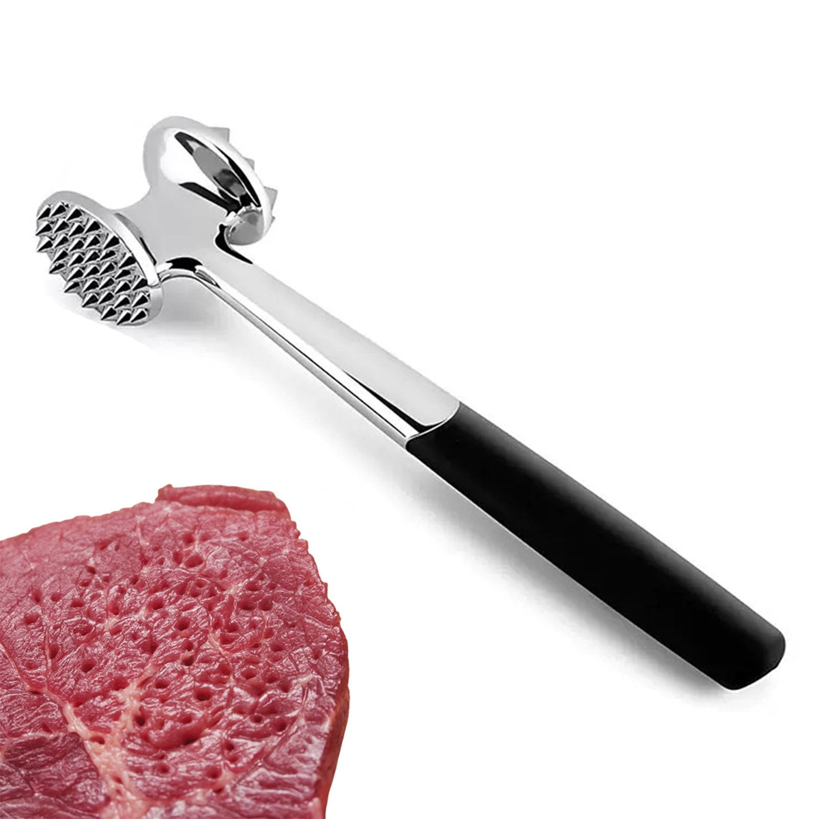 Amazon｜肉たたき 肉筋切り器 両面たたき ミートハンマー ステンレス製