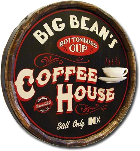 Vista 359 de THOUSAND OAKS BARREL CO. Personaliza el letrero de un cuarto de barril con cócteles de gato negro, barril de vino hecho de madera de roble de alta