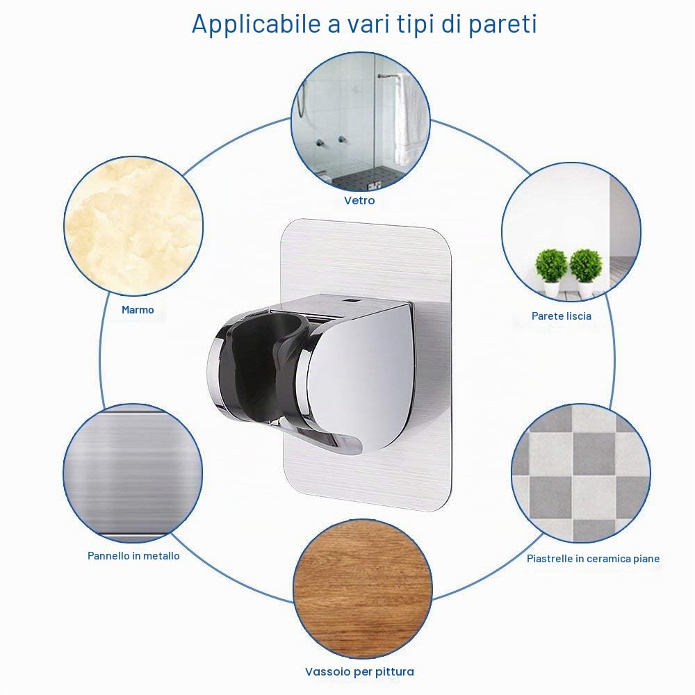 3M Staffa Supporto Doccia Regolabile con Angolo Adesivo Montaggio a Parete Impermeabile Soffione Muro Bagno