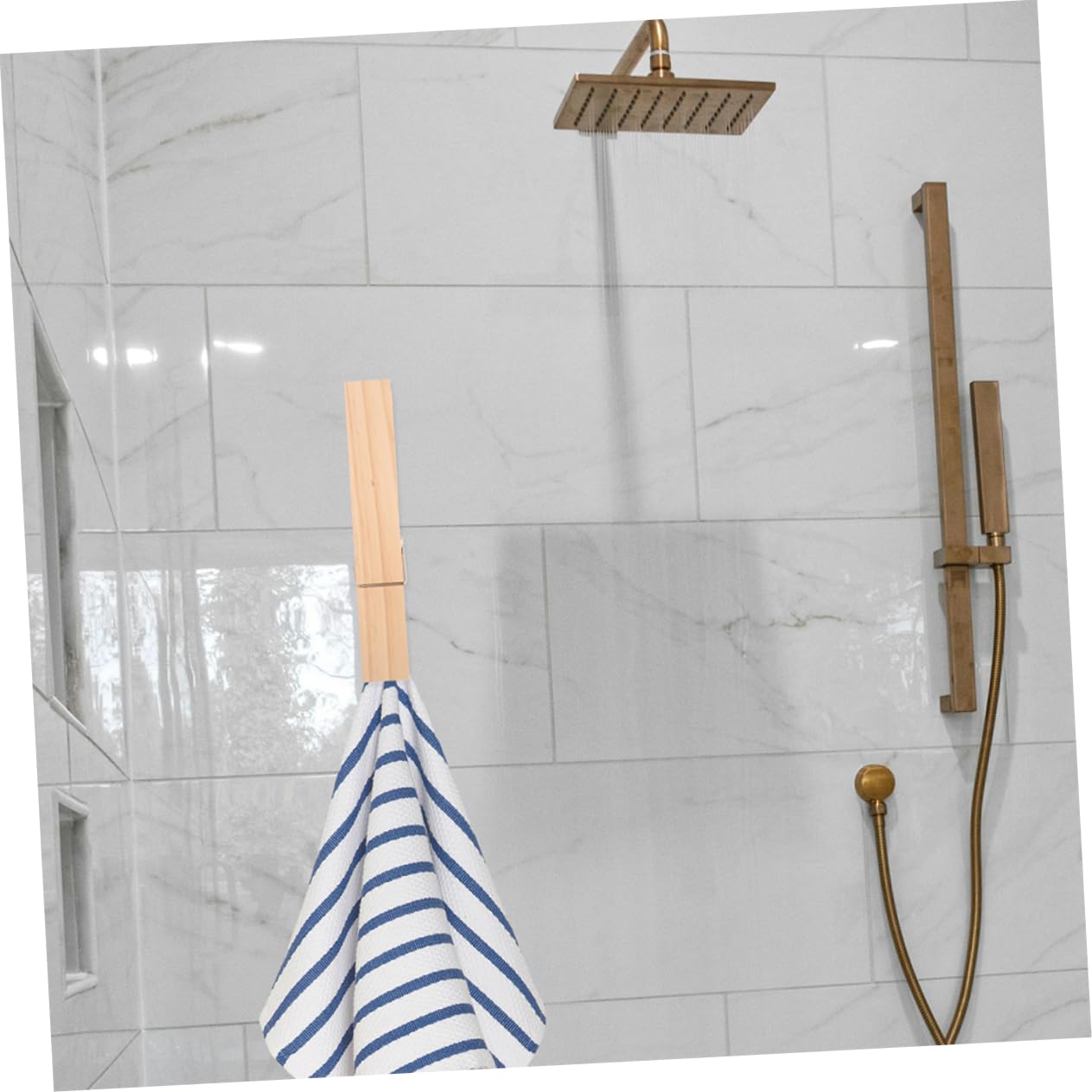 OUNONA 2 Stück Große Wäscheklammern im Landhausstil Rustikale Handtuchklammern für Badezimmer und Outdoor Einfache Bedienung Robust und Windfest 30x4x5cm