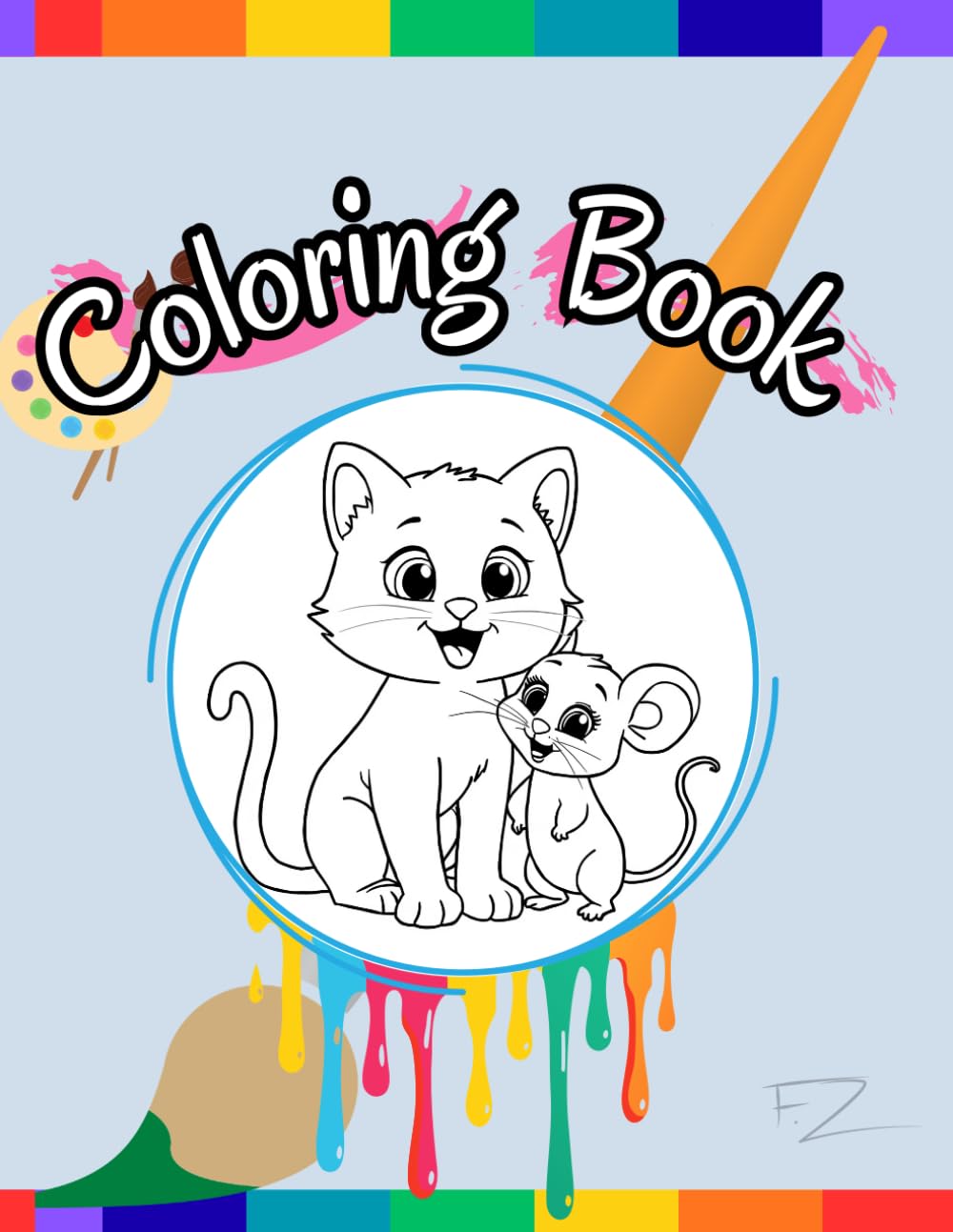 Coloring Book: Cat and Mouse Adventure Coloring Book for Kids Ages 3-8
