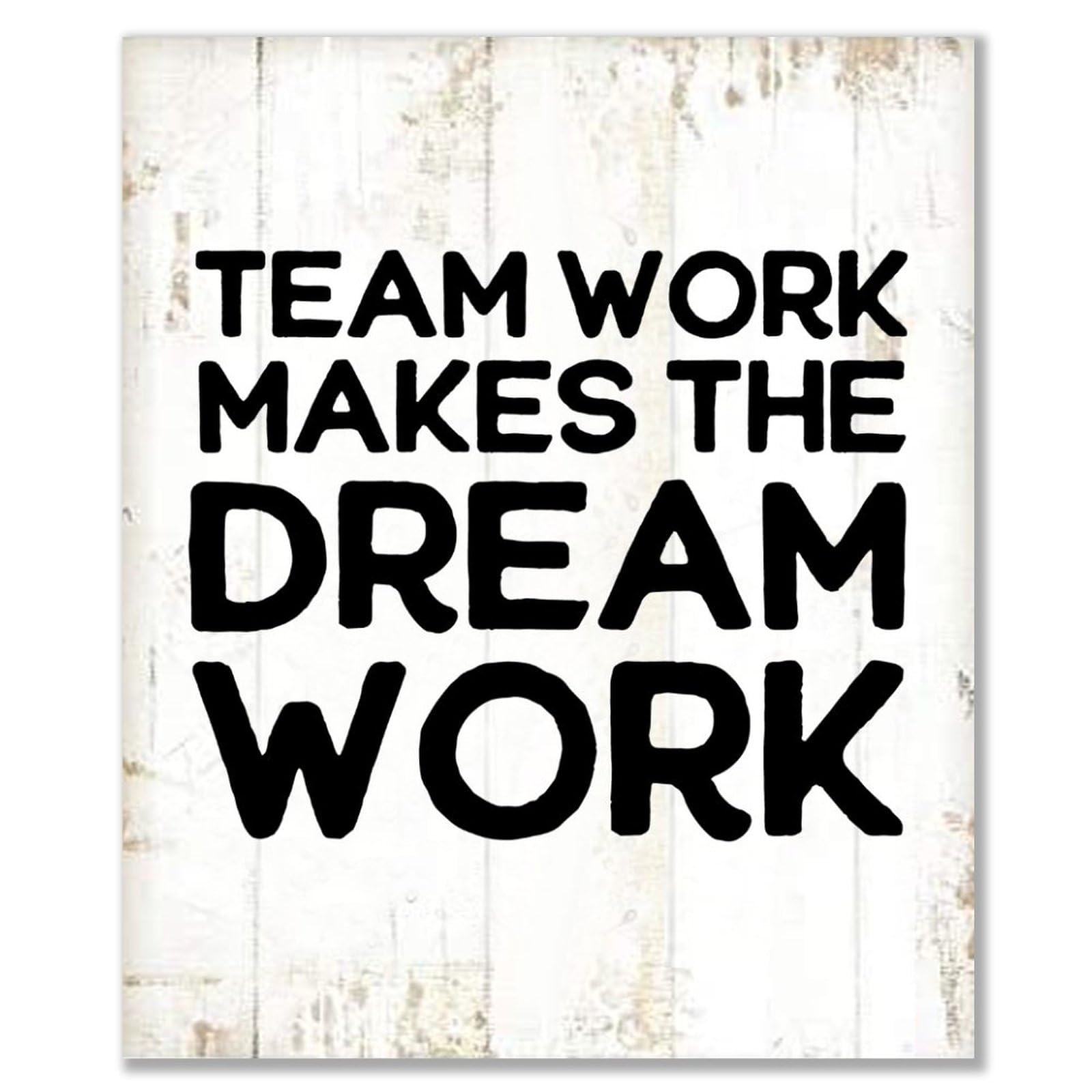 Yelolyio Wooden Wall Signs With Saying Team Work Makes The Dream Work Rustic Home Decor Sign Bible Garden Signs Courtyard Living Room Decorations For Wall 10X12 Inch