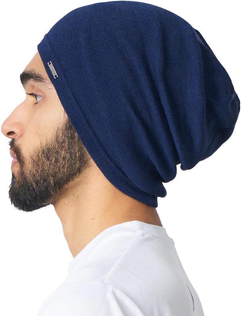 CHARM Thin Beanies for Men & Women, Slouchy Sleep hat for Men, Long Beanie Toque Hat, Sports Phrygian Cap, Lightweight Beanie