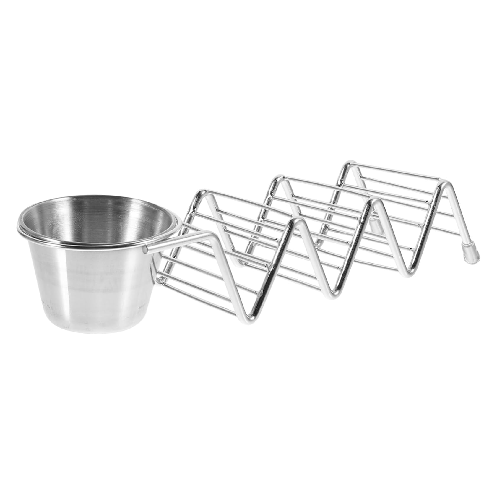 FUNOMOCYA Mexican Taco Serving Tray Sauce Cup Taco Holder Plate Easy to Load Burritos Tortillas