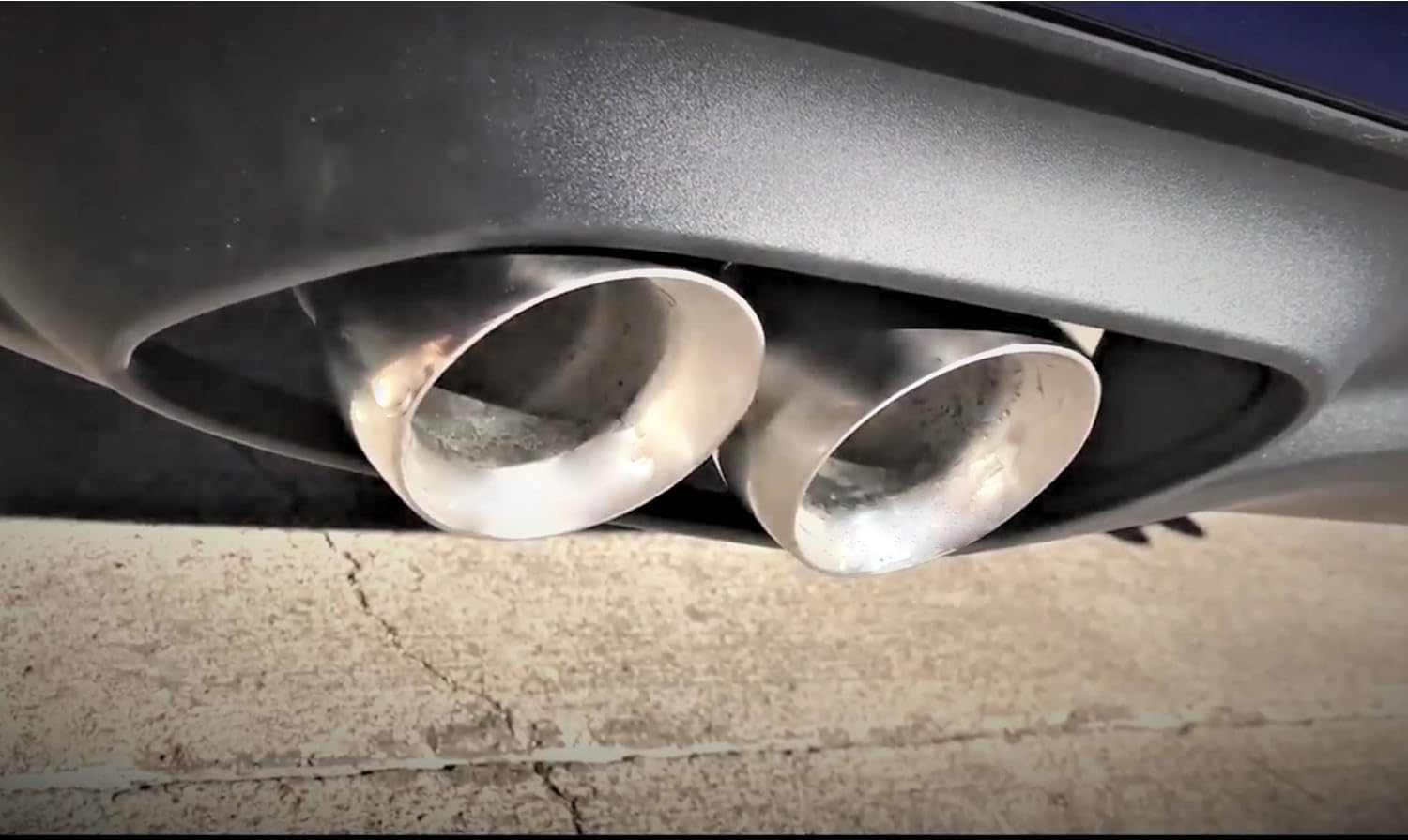 NETAMI 3" Inlet Exhaust Tips 4" Quad Staggered Outlet Double Wall Stainless Steel A Pair (3" to 4", Chrome Polish)