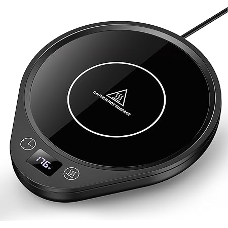 Coffee Mug Warmer,Electric Coffee Warmer for Desk with Auto Shut Off,Candle Warmer, 3 Temp & 6 Timer Setting Smart Cup Warmer for Heating Coffee, Beverage, Milk, Tea, Hot Chocolate with Greeting Card