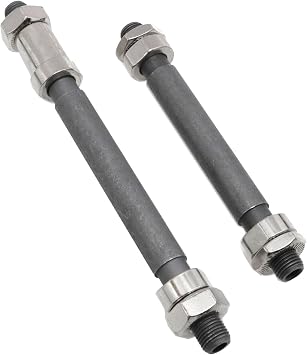 2 Pack Bike Axle Set 108mm and 145mm Hollow Hub Shafts | Steel Front and Rear Pair; Black Hollow Design for Quick Release Hubs; Fits Mountain Bicycles, Geared Models, Training Cycles