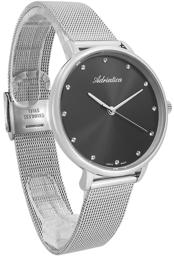 Adriatica Zegarek Damski z Bransoletą Stalową, Mechanizm Kwarcowy, Model A3573.5146Q