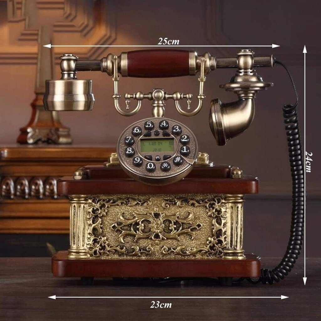 Telefon domowy Telefon europejski Telefon retro Telefon z litego drewna Vintage Kreatywny Telefon domowy Telefon stacjonarny