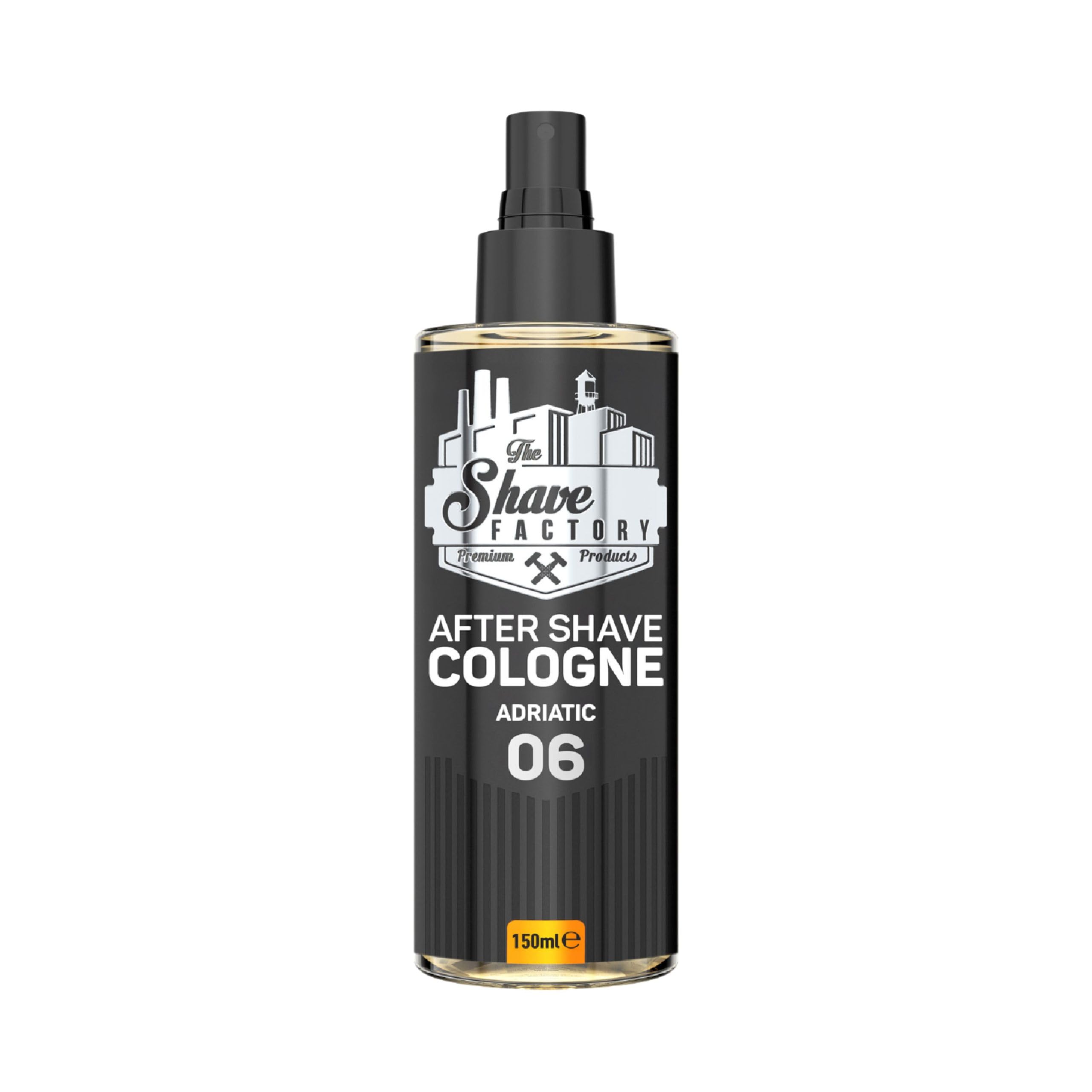 The Shave Factory Aftershave Cologne for Men – Adriatic 150ml – Fresh, Refreshing, and Warm – Long-Lasting Citrus and Woody Fragrance – Soothes Irritation, Refreshes the Skin