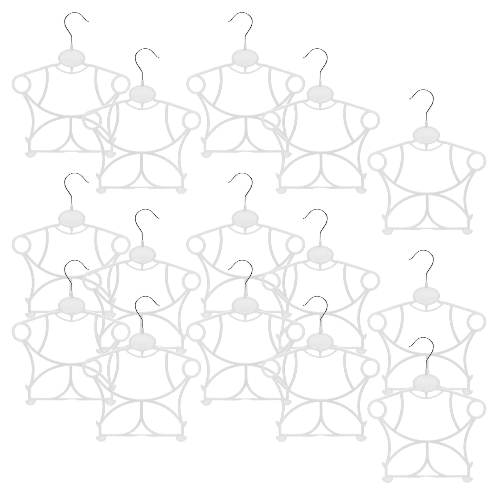 20 Pièces cintres pour Enfants pour vêtements Cintre Enfant bébé platzsparende kleiderbügel rutschfeste Space Saving Hangers White