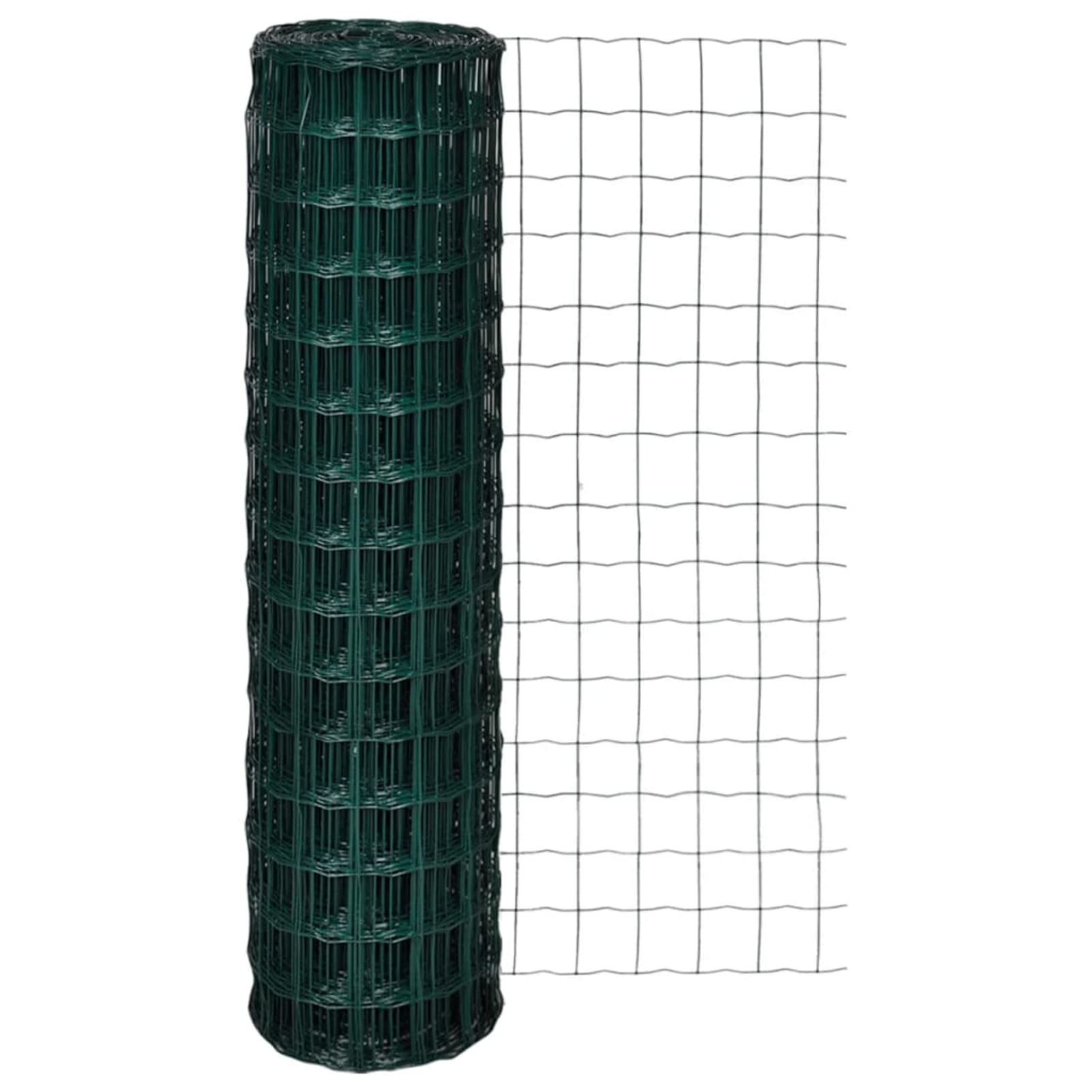 Tidyard Recinzione,Rete,in Acciaio,Rivestito PVC,Verde,10x1,5 m,Recinzione da Giardino,Recinzione in Rete Acciaio,Rete Recinzione in Acciaio,Recinzione in Metallo 10 m
