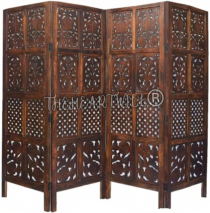 THEHEARTWILL® Wooden partition for Pooja Room/separators for Living Room/Wall partition/Room