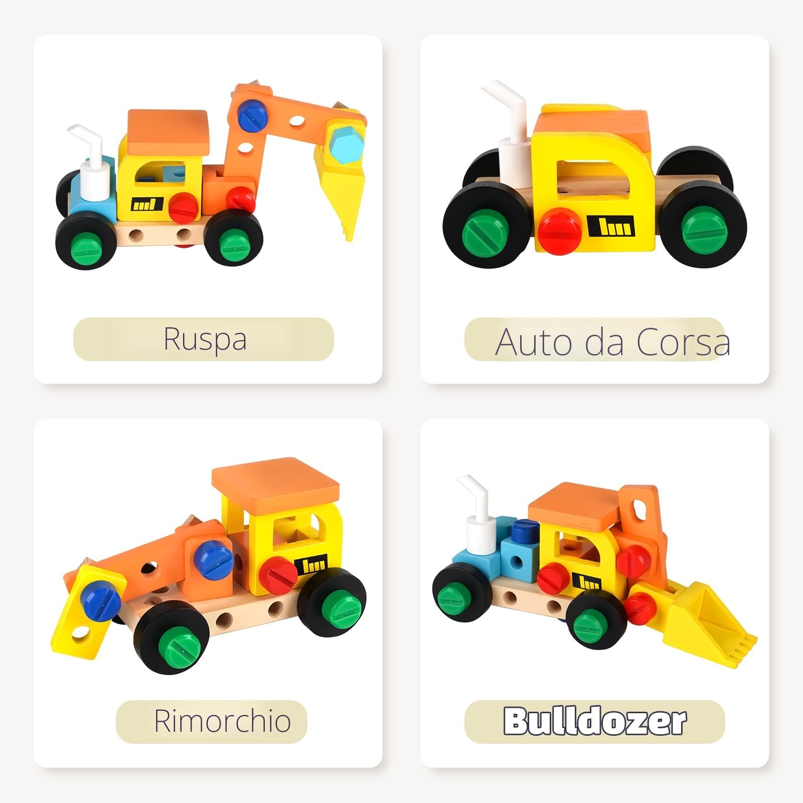 Vanplay Gioco Bambino 3 Anni Cassetta Attrezzi Bambini Giochi in Legno Attrezzi Giocattolo Giochi Educativi Giocattoli Bambino 3 4 5 Anni Regalo (53 Pezzi)
