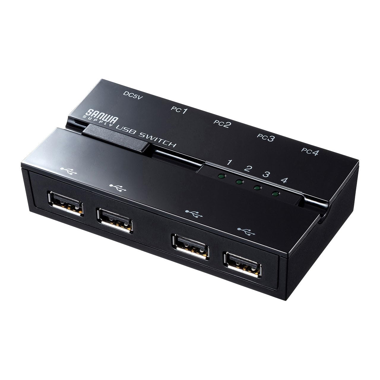 Amazon.co.jp: サンワサプライ 磁石付きUSB2.0手動切替器(ハブ付き・4