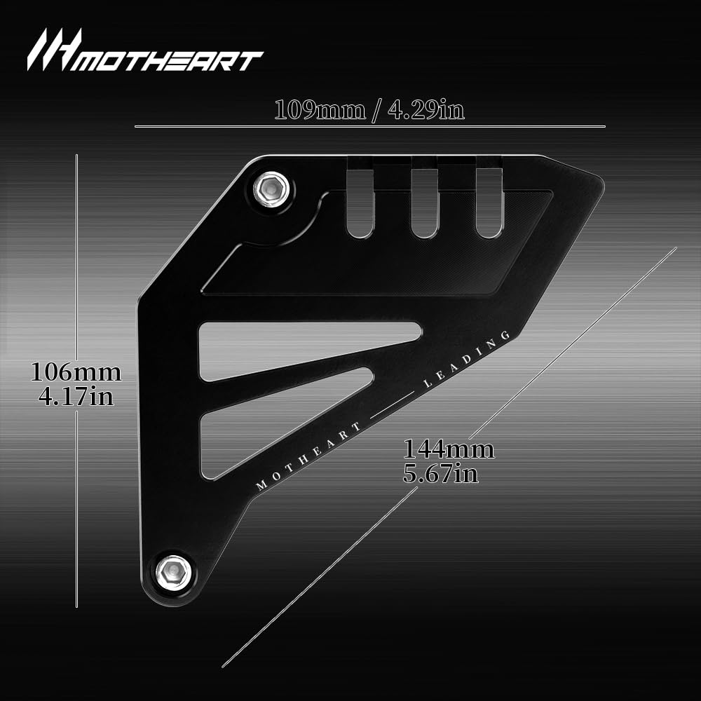 Motorrad-Vorderkettenscheiben-Schutz für DRZ 400SM 2005-2025 DRZ 400E/400S 2000-2025 Kettenschutz CNC-Aluminium drz 400e 400s Zubehör (Schwarz)