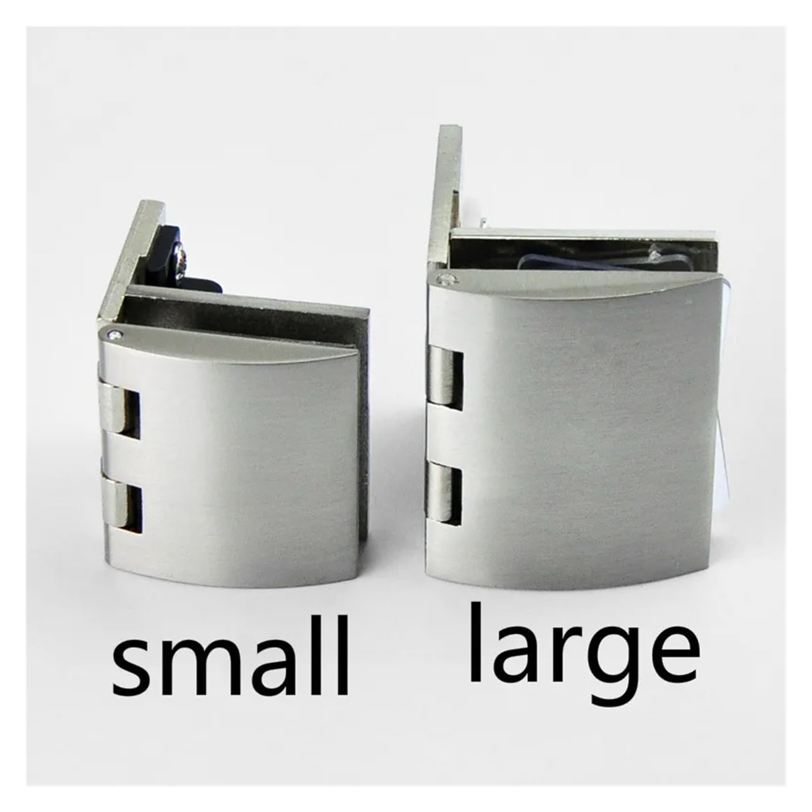 Bisagra de vidrio premium de cierre suave for puertas de gabinete - Herrajes de aleación de zinc de gran tamaño for vitrinas y vitrinas(Large)