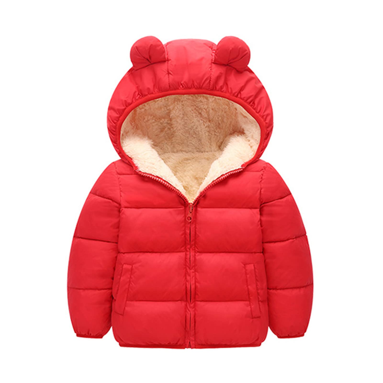 Botas de nieve para niños y niñas, traje de nieve acolchado, ropa de invierno para bebés, con orejas de oso, chaqueta, abrigo, ropa exterior, guantes de invierno para bebé