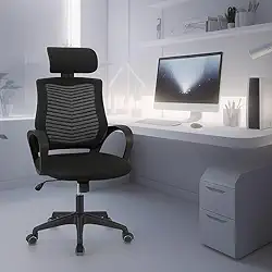 Cadeira de Escritório Ergonômica Diretor Com Apoio de Cabeça