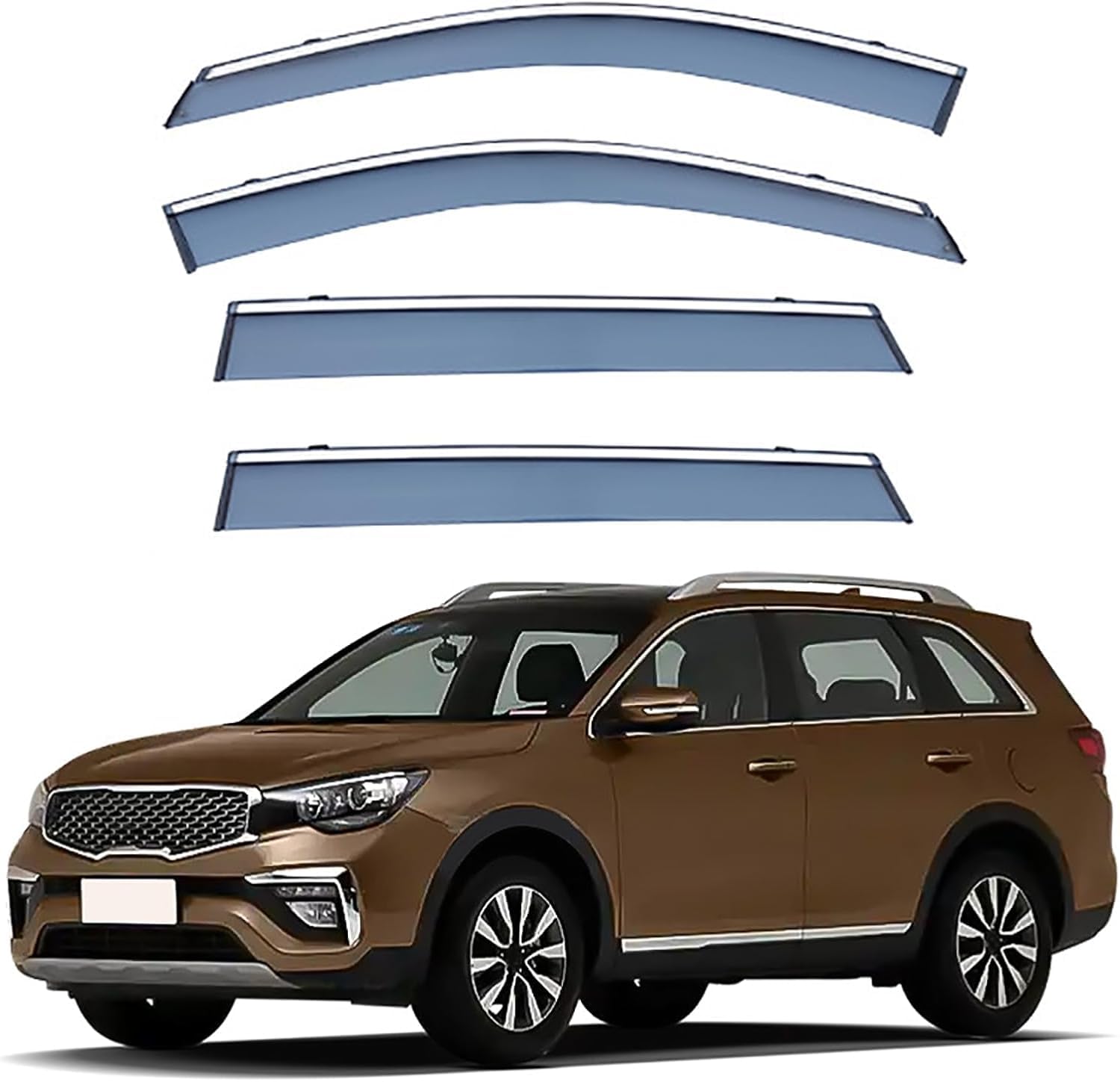 PANXUC Car Wind Deflectors for Kia KX7 MK1 2016-2021, Side Window Wind Rain Deflector Window Visor Sun Rain Guard Smoke Guards