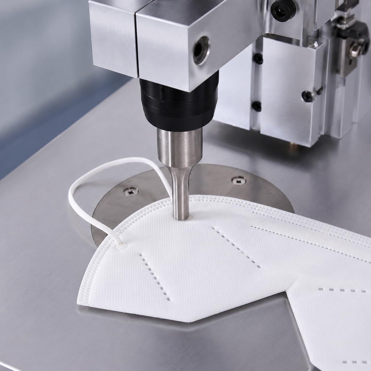 Soldadora por puntos ultrasónica neumática, máquina de soldadura de plástico de 30 KHz | Control electrónico de pedal para soldadura, remachado y montaje de materiales no tejidos, nailon y termoplásticos