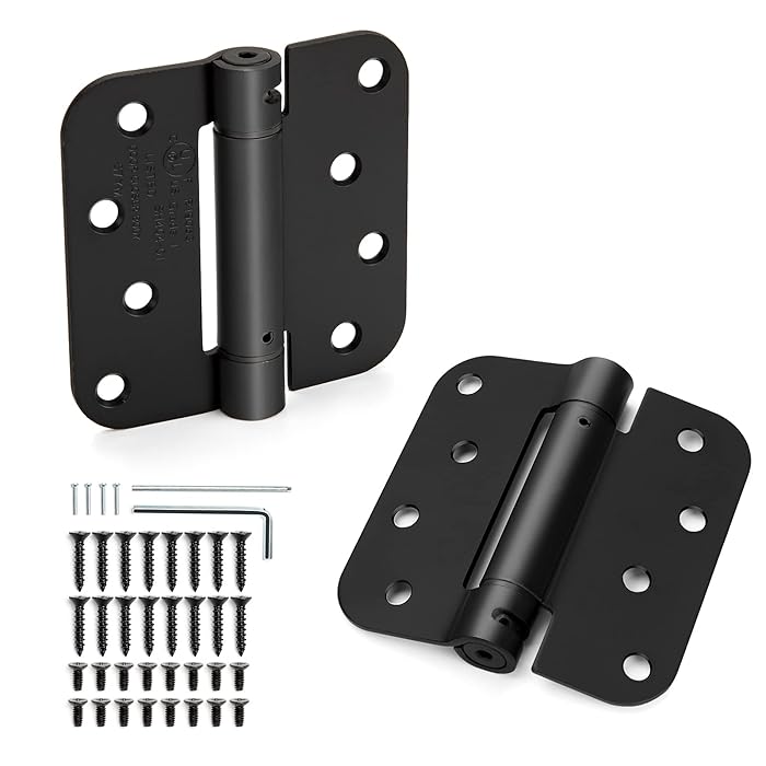 Buy goldenwarm Black Self Closing Door Hinges 4 Pack, 4 inch x 4 inch