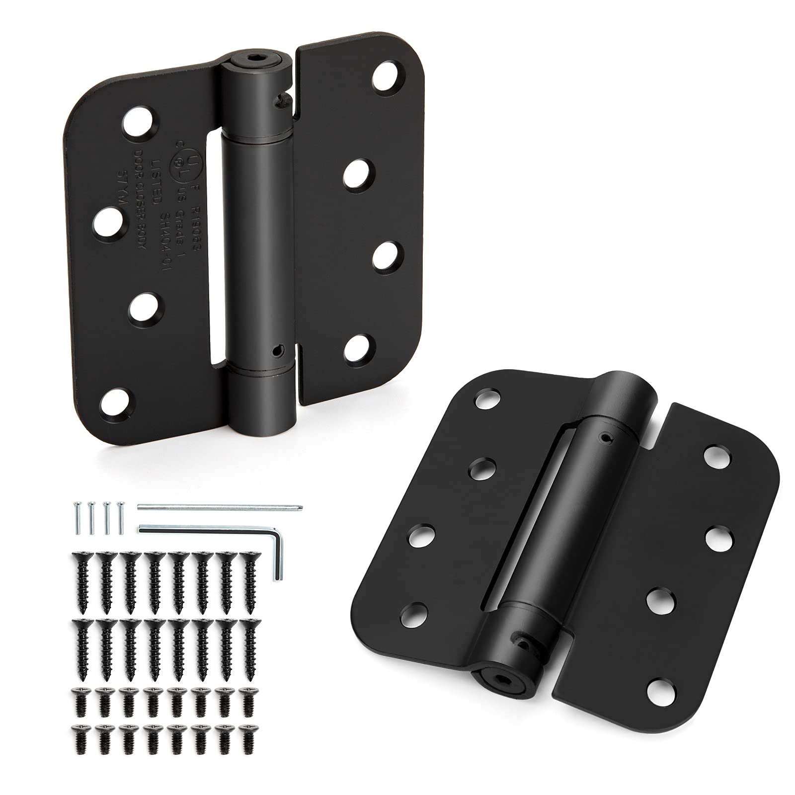 4 Pack goldenwarm Spring Door Hinges Matte Black SelfClosing Hinges 4