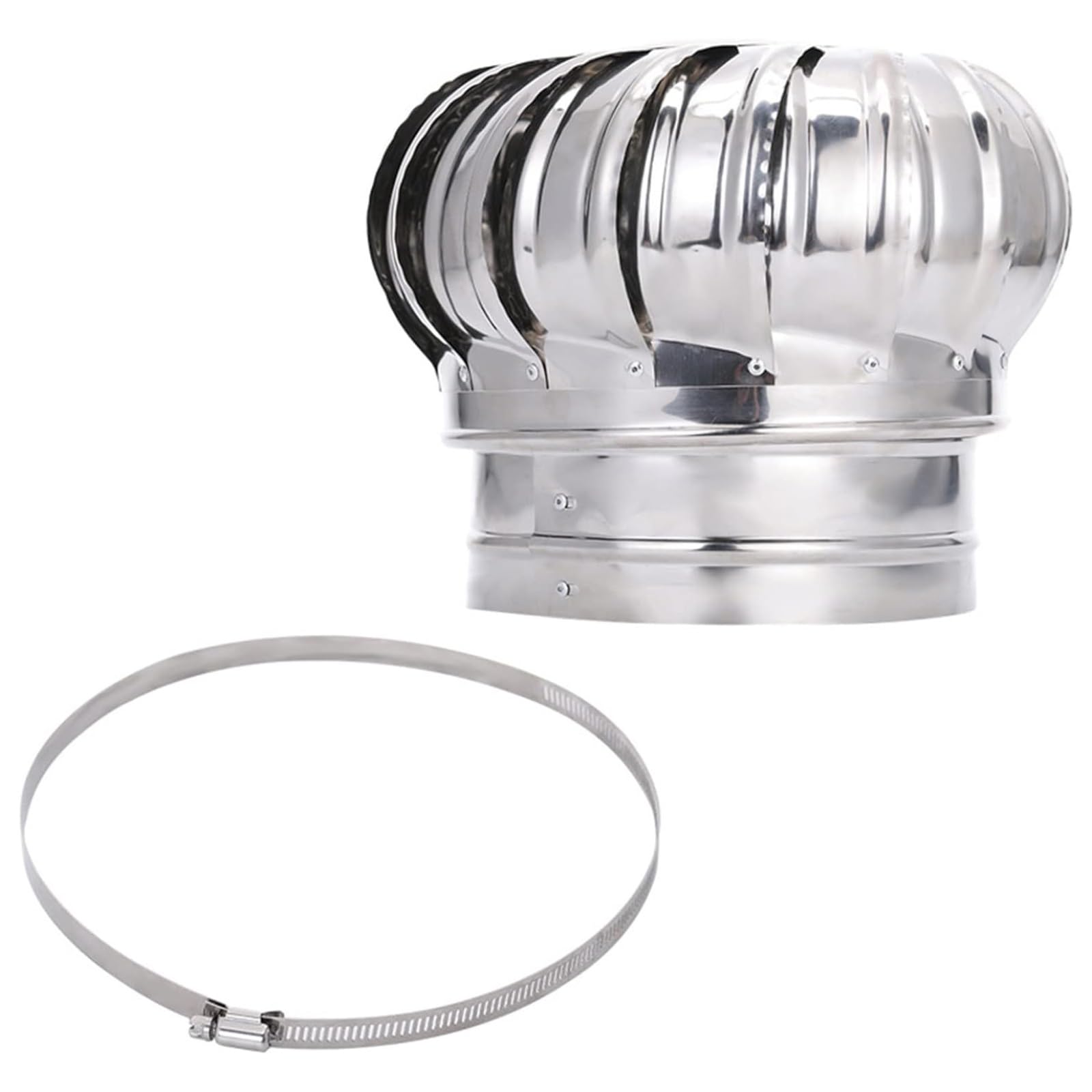 Capot de cheminée rotatif en acier inoxydable durable pour évacuer les fumées