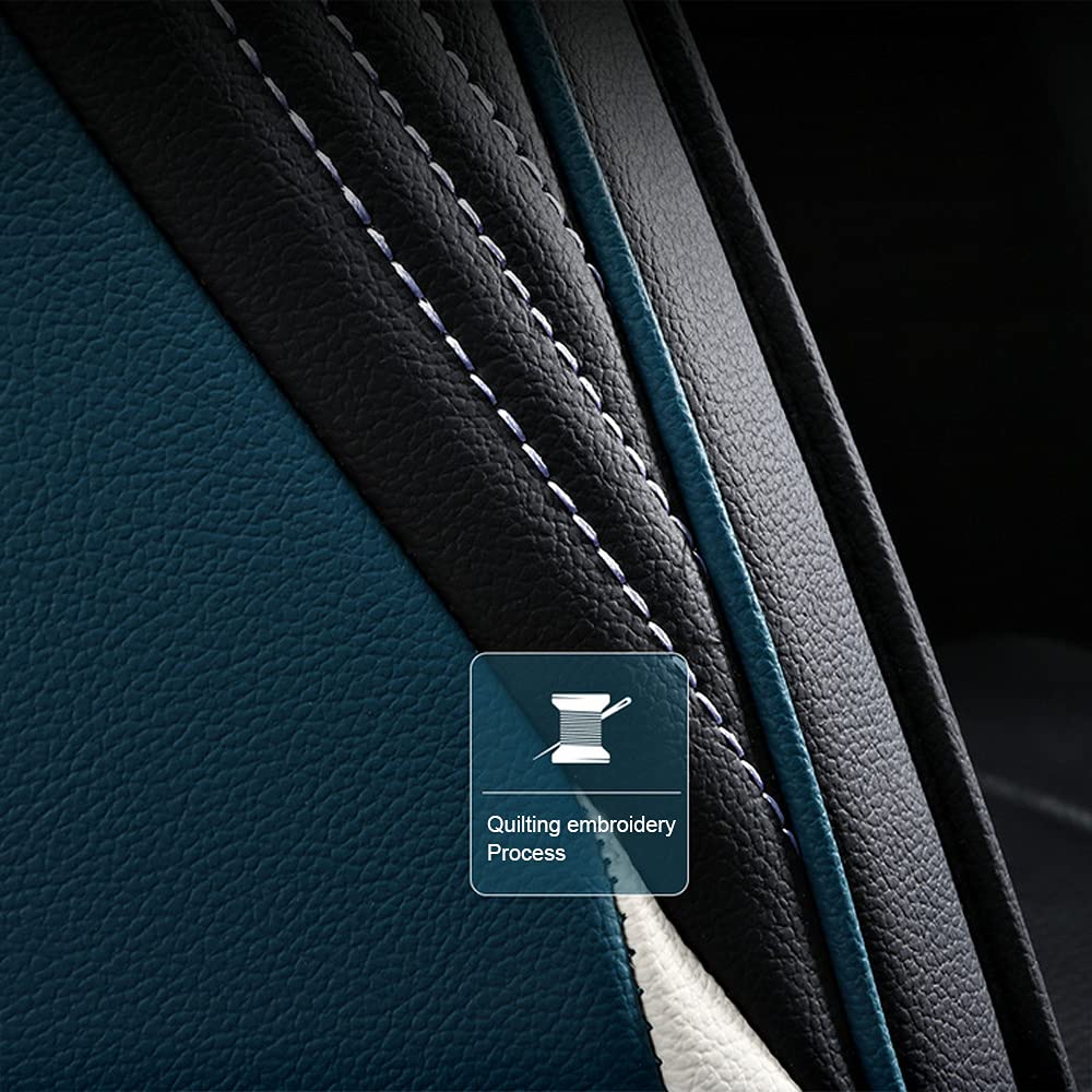 Funda de Asiento de Coche para Ford Fiesta Titanium ST-Line, 5 Asientos Protegidos para Sillas de Coche Azul