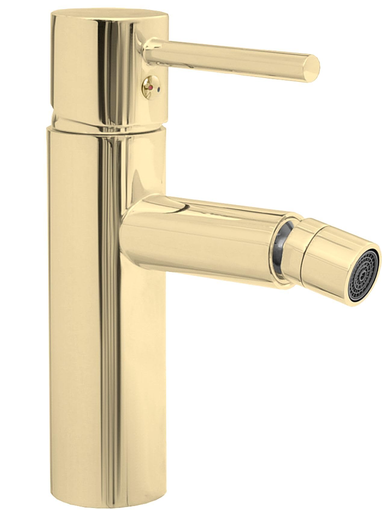 Rea - Rubinetto Bidet Tess L.Gold Miscelatore Monocomando In Ottone Per Wc Bagno (Oro) 12 X 4,5 X 18,5 cm