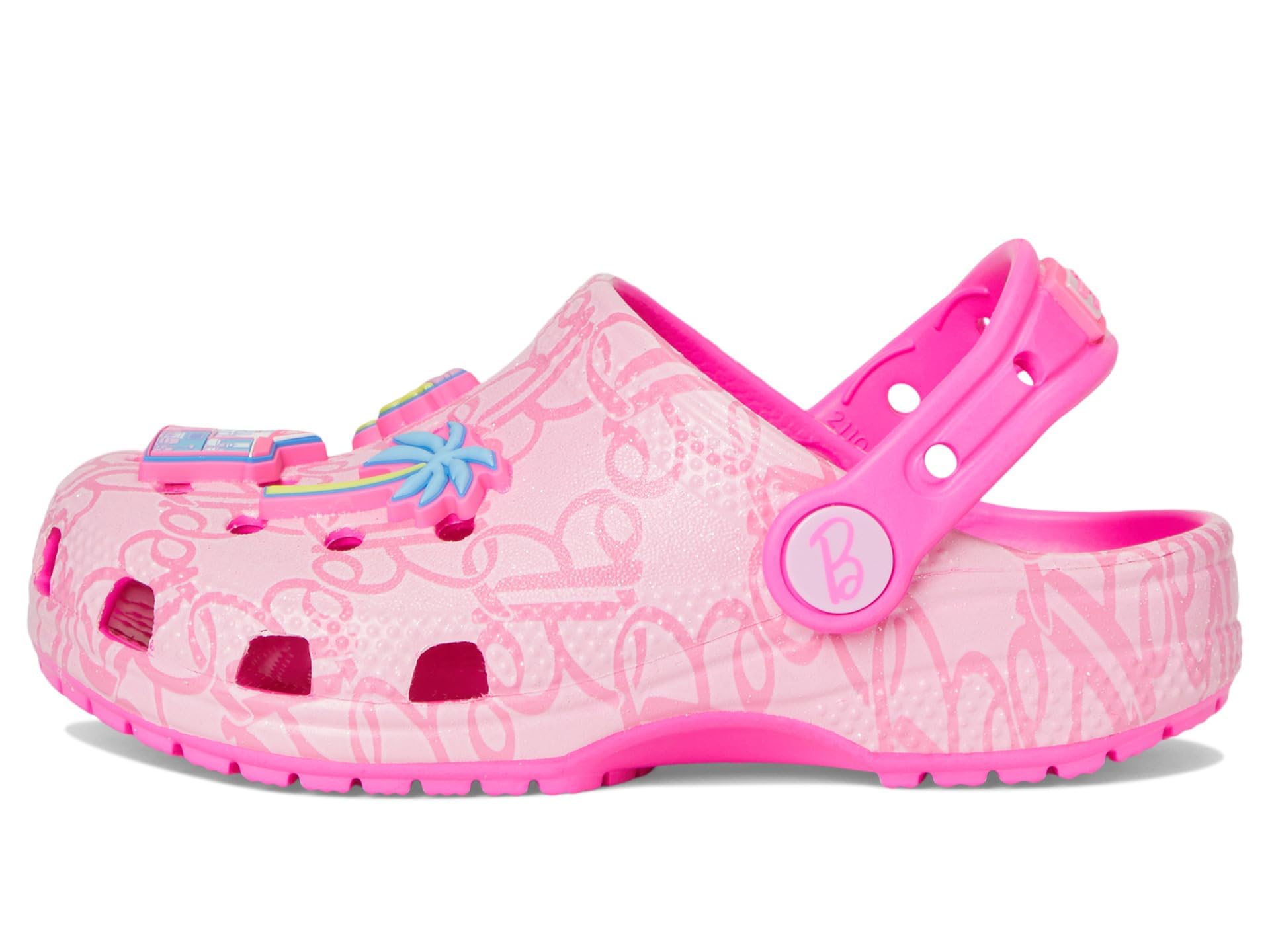 Crocs Mattel Pink Barbie Classic Clog T, Zoccoli Unisex - Bambini e Ragazzi