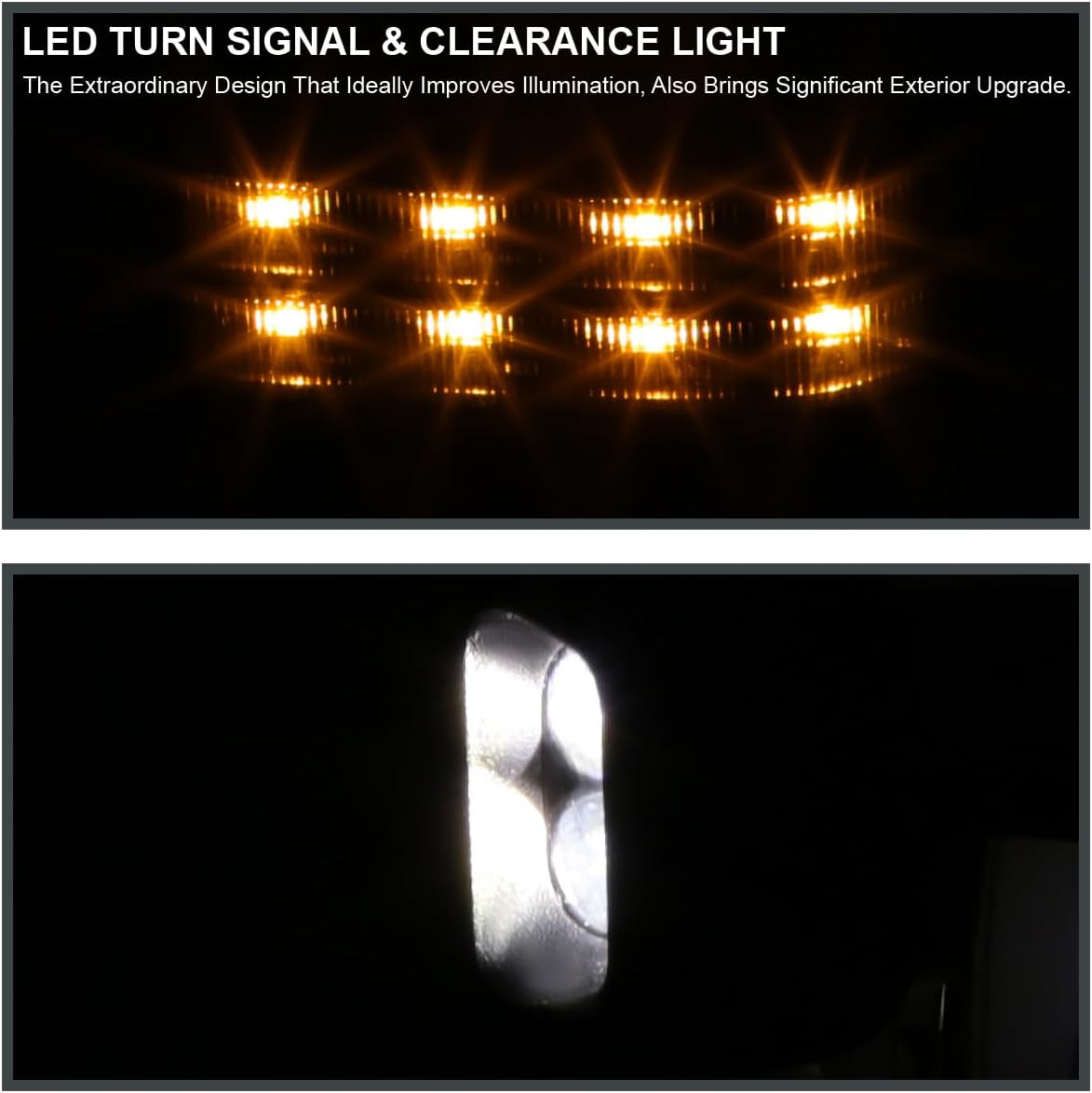 SPEC-D TUNING Smoke LED Signal Power Heated Manual Fold Towing Mirrors Chrome Compatible with 1988-1998 GMC C/K 1500 2500 3500, 1992-1999 Yukon Suburban Left + Right Pair