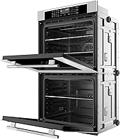 Vista 8 de Empava Horno Eléctrico de Doble Pared de 30 pulgadas Combo de Freidora de Aire Horno de Convección Empotrado 10 Funciones de Cocción con Pantalla