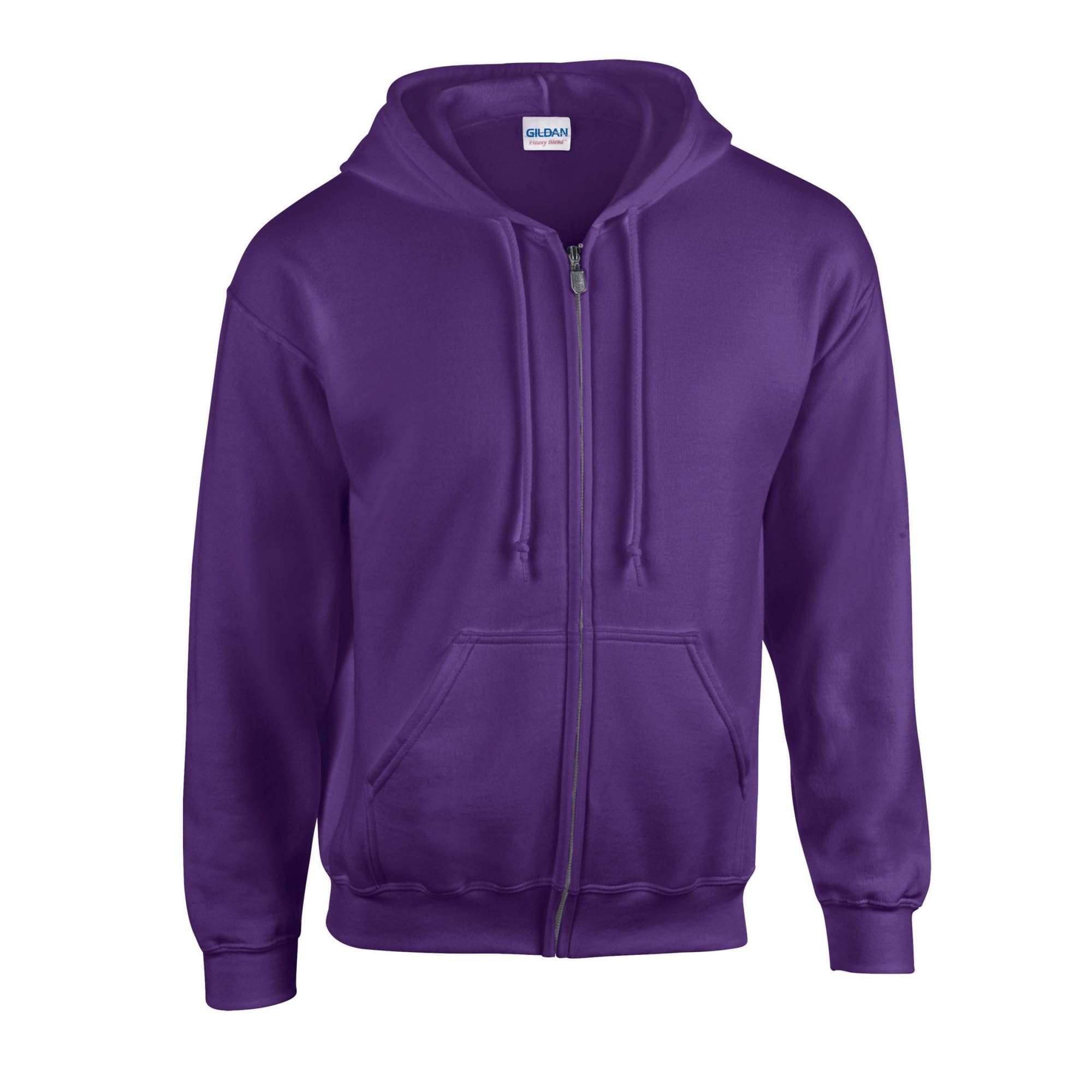 Gildan Unisex Adult Heavy Blend Full Zip Full Zip Hoodie (XXL) (Purple)