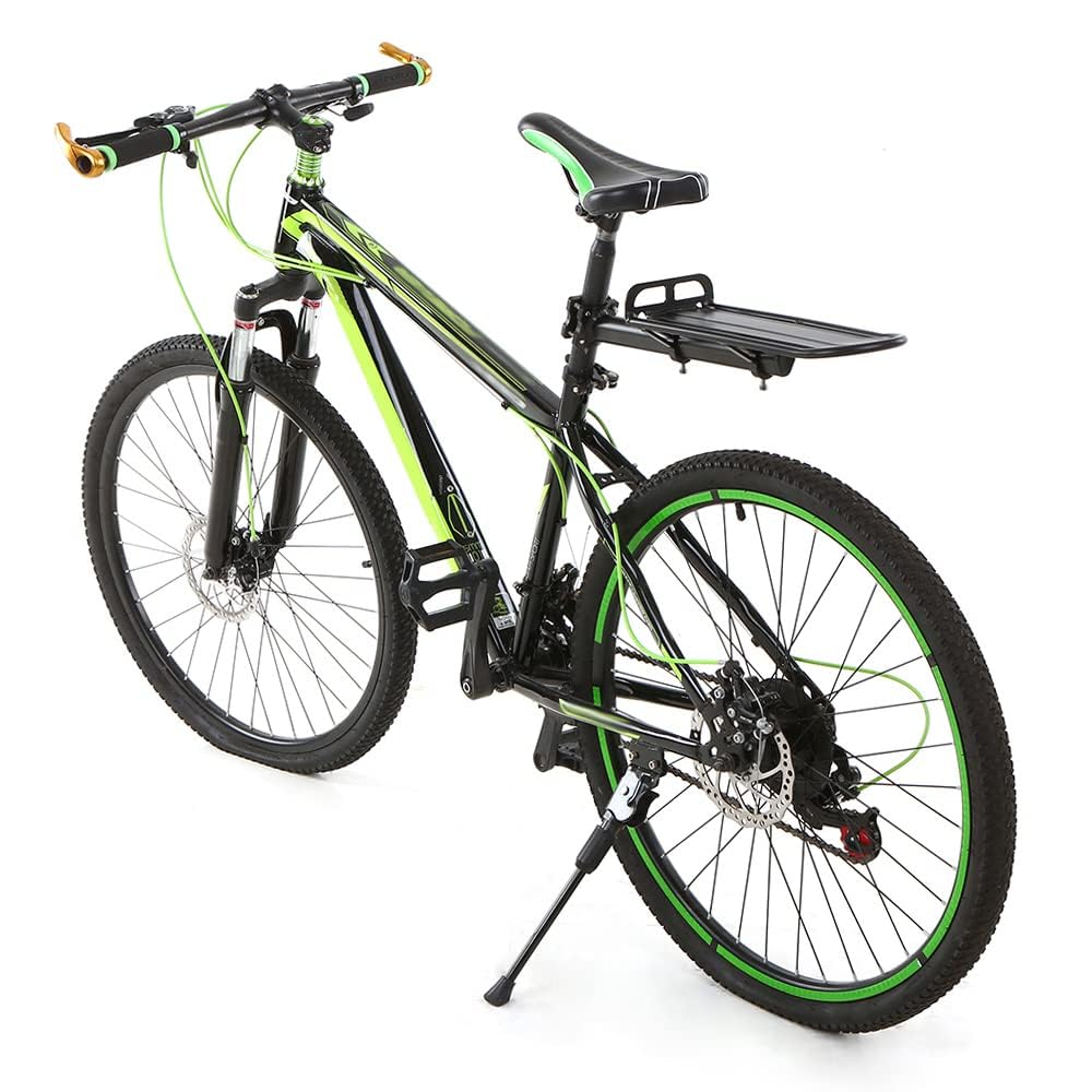 Porte-Bagages Arrière de Vélo en Alliage d'Aluminium, Support de Tige de Selle Réglable, Capacité 9 Kg, Installation Rapide, Compatible VTT