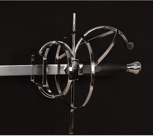 Miniatura 3 de BENJUNC Espada de esgrima española de barrido en espiral renacentista de 45.8 pulgadas para cosplay, colección, regalos