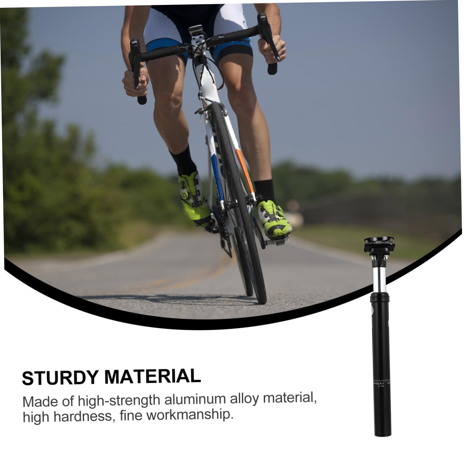Toyvian Tige de Selle de Vélo avec Amortisseur pour VTT et Vélo de Route Système de Fixation Arrière Double
