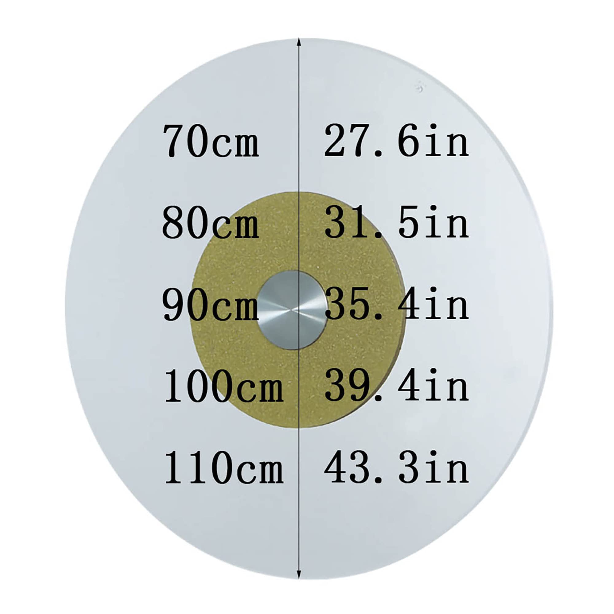 MIZP Plateau Tournant Lazy Susan Plateau Tournant en Verre Trempé de Grande Capacité Plateau Tournant Silencieux Stable Et Non Incliné Plat de Service/Comme montré / 100cm