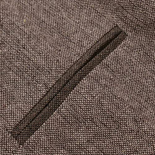 Wool Tweed Men Suit Vests Punk Waistcoat with Leather Slim Fit Vests2