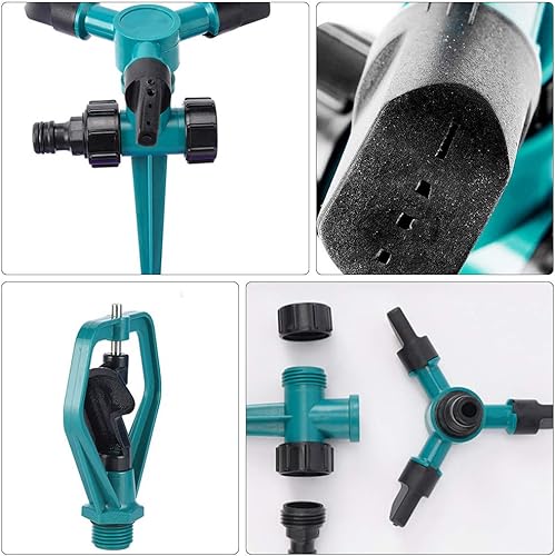 Miniatura 3 de 4 piezas de aspersor de salida de piso de jardín, rociadores giratorios automáticos de 360 grados, rociadores de jardín, rociadores de césped,