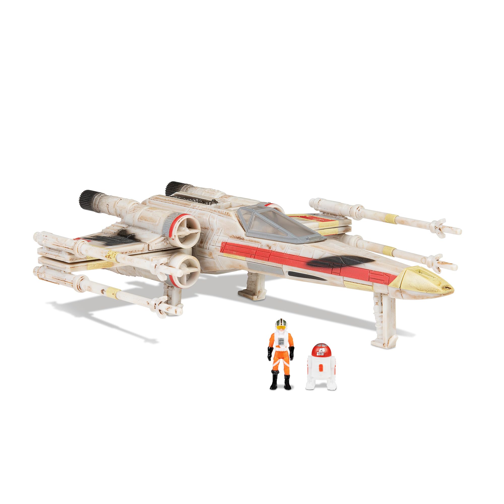 Star Wars Micro Galaxy Squadron SWJ0092 X-Wing, Wedge Antilles & R2-A3, 12.5 cm Vehicle with Figures