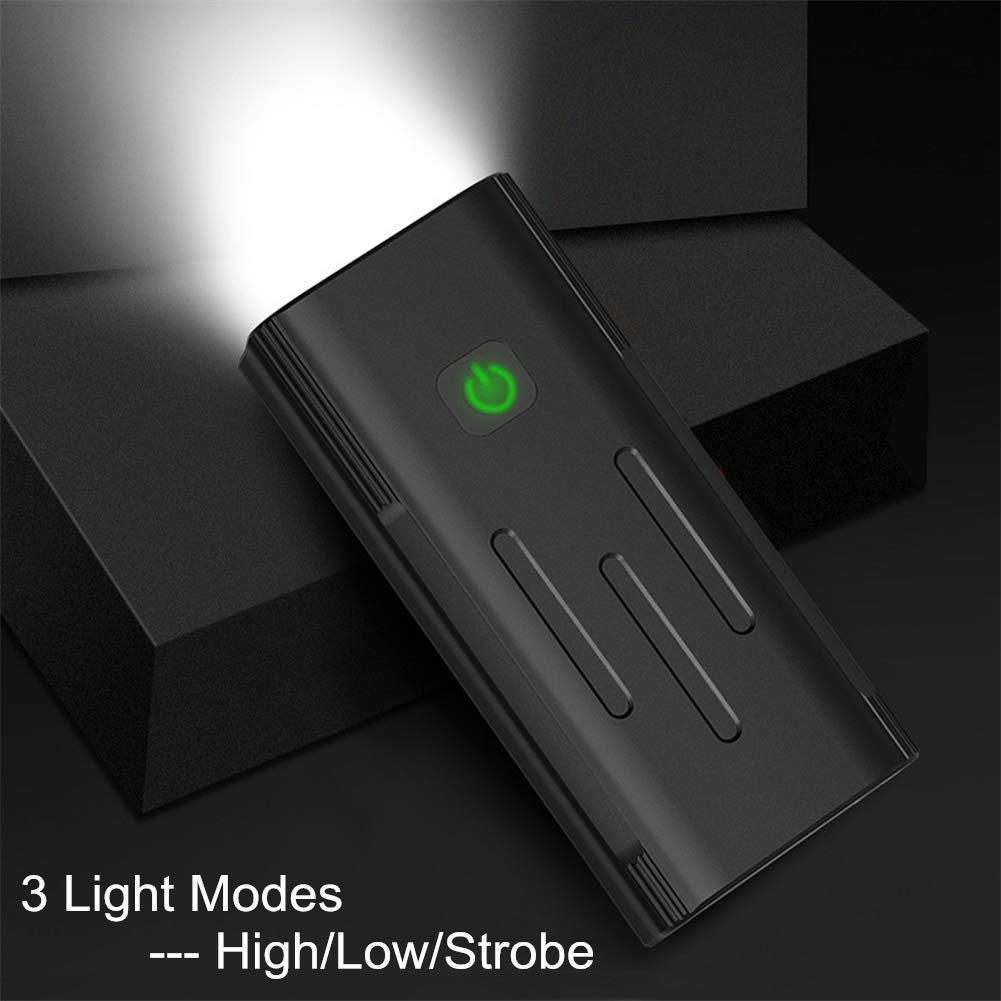 WASAGA Reflektor rowerowy, 2400 lumenów XML-L2 Przednie oświetlenie rowerowe LED, akumulator 5200mAh / 2400mAh, 10 godzin / 5 godzin pracy, 3 tryby oświetlenia rowerowego dla bezpieczeństwa roweru