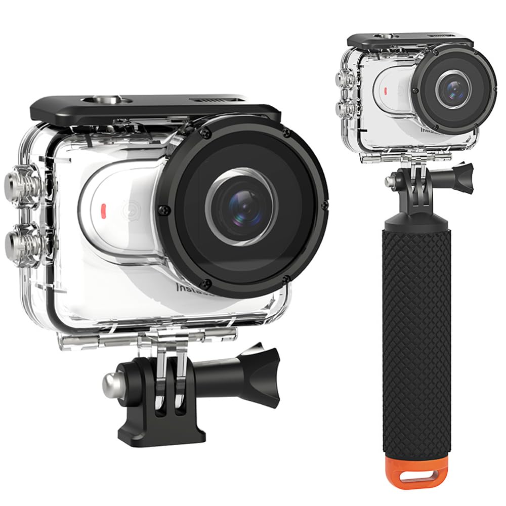 NALACAL Waterproof Case for Insta 360 GO 3, Waterproof Protective Dive Case 197ft/60m Underwater Dive Housing Shell with Bracket Accessories