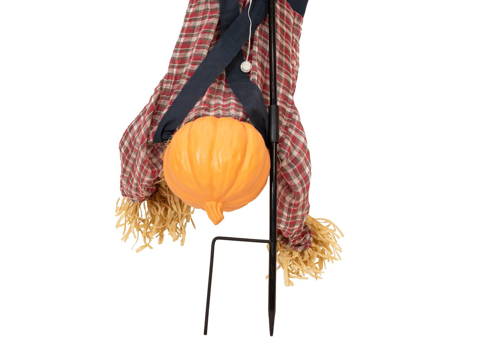 EUROPALMS Halloween Bodenstecker Figur Kürbismann kopfüber, animiert, 153cm | Animierte Figur mit Sound- und Bewegungseffekt