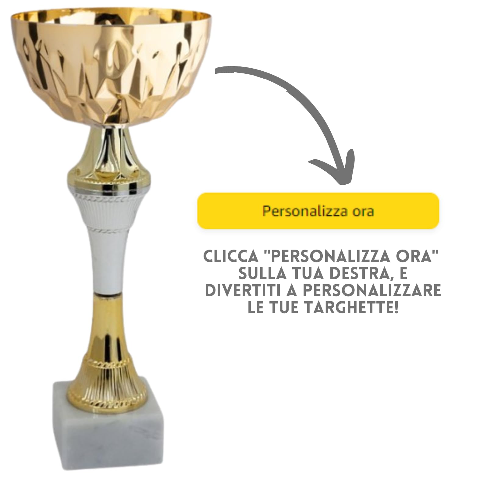 Tris di Premiazioni Personalizzate Economiche Coppe e Trofei Sportivi con Targhetta Inclusa Premio per Tutti Gli Sport e Riconoscimento o Fantacalcio (13.599)